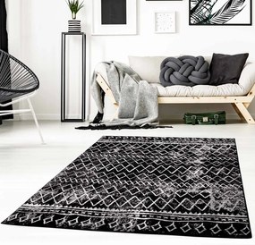 Dekorstudio Moderný koberec TIMELESS - 7547 čierno biely Rozmer koberca: 80x150cm