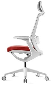 Kancelárska ergonomická stolička ROLY White — sieť, látka, biela / viac farieb Zelená