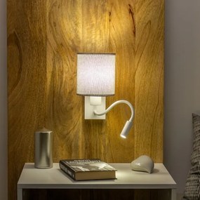 Brilagi - LED Nástenná lampa NUBILA 1xE27/25W/230V + LED/3W biela/šedá