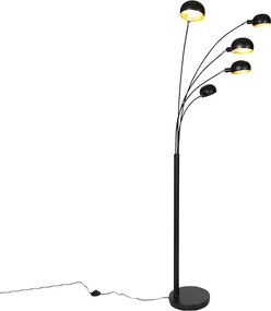 Inteligentná stojaca lampa čierna 5-svetlo vrátane Wifi B35 - Sixties