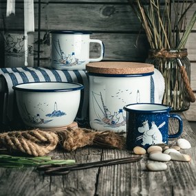 Hrnček Moomin Sailors 0,37l, smalt / bielo-modrý