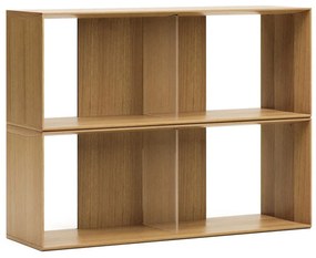 Modulárny policový systém v dekore duba v prírodnej farbe 2 ks 101x76 cm Litto – Kave Home