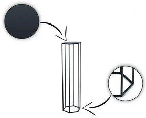 Stojan na kvety 100x24 cm čierna