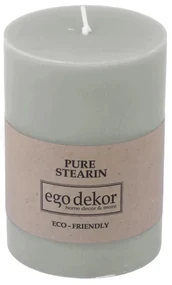 Tyrkysovomodrá sviečka Eco candles by Ego dekor Friendly, doba horenia 37 h