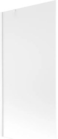 Mexen Next, vaňová zástena 1-krídlová 90 x 150 cm, fixné krídlo, 6 mm námraza sklo, biely profil, 895-090-000-00-30-20