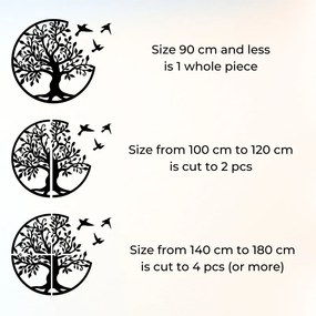 Strom života s letiacimi vtákmi – Drevený obraz života I SENTOP HDF0513