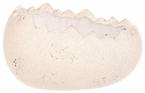 Keramický obal na kvety Škrupina na ležato, 17 x 13 x 9 cm