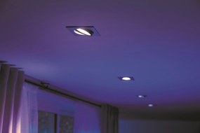 PHILIPS HUE Zápustné bodové LED inteligentné osvetlenie HUE CENTÚRA s funkciou RGB, 1xGU10, 5,7W, teplá biela-st