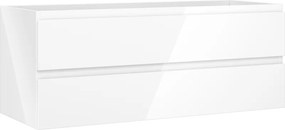 Mexen Orio, kúpeľňová skrinka 120 cm, 2 zásuvky, biela lesklá, 91A10-12047-2-BFF00