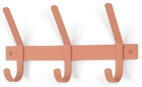 Kovový nástenný vešiak v lososovej farbe 40 cm Dexter – Spinder Design