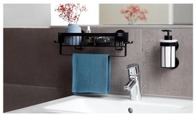 Čierna nástenná polička Wenko Classic Plus