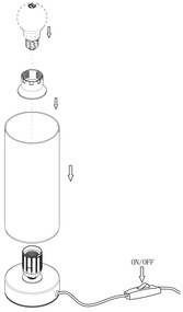Eglo 95776 - Stolná lampa DAMASCO 1 1xE27/60W/230V