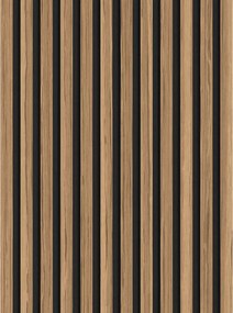 Mexen Lam-F, akustické stenové lamely 275 × 30 cm, plstený podklad 8 mm, technická dyha, orech svetlý, S105-275307-3015-017