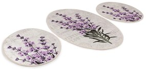 Fialovo-béžové kúpeľňové predložky v súprave 3 ks 60x100 cm Lavender – Foutastic