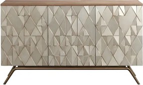 Komoda Štýlová 150 cm šampanské zlato/hnedá