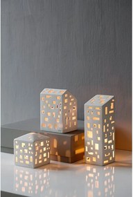 Biely keramický svietnik Kähler Design Urbania Lighthouse Funkis