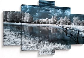 Obraz - Zamrznutá krajina (150x105 cm)