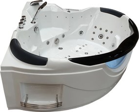 BPS-koupelny Hydromasážna vírivá vaňa EOS 932 155x155 s ohrevom vody, biela