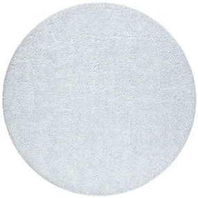 Kúpeľňový koberček SYNERGY glamour / lurex, biely kruh