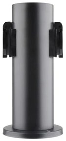 Solight PG10B - Vonkajší zásuvkový stĺpik 2Z 230V IP44 čierna okrúhly