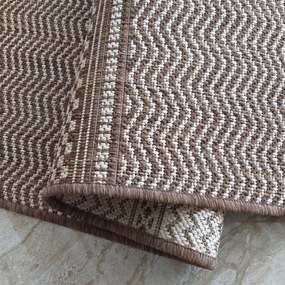 DY Hnedý obojstranný koberec s geometrickým vzorom Zara 12 Rozmer: 200x290 cm