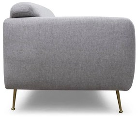 Dizajnová 3-miestna sedačka Eilika 214 cm sivá
