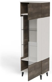 Vitrína Random 60 cm ořech/kašmír
