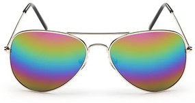 Sunmania Dúhové zrkadlové okuliare pilotky "Aviator" 103809212