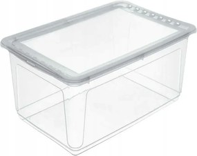 Keeeper Úložný box s vekom BEA Clearbox 43L, 59 x 39 x 27 cm