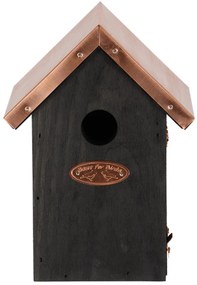 Vtáčia búdka Dark, 20x14x11 cm, drevo, čierna