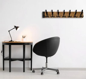 Minimalistický nástenný vešiak Modern Oak 80 cm