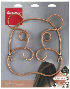 Nástenný oceľový háčik v medenej farbe Hippo – Metaltex