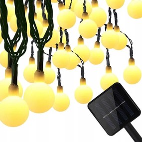 LED solárny dekoračný reťazec 50xLED/8 funkcií 500 mAh 9,5 m IP67 teplá biela