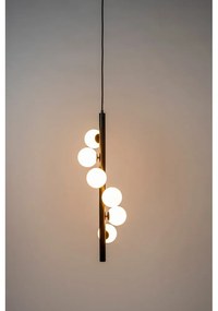 Čierno-biele stmievateľné závesné svietidlo so skleneným tienidlom ø 28 cm Monica – White Label