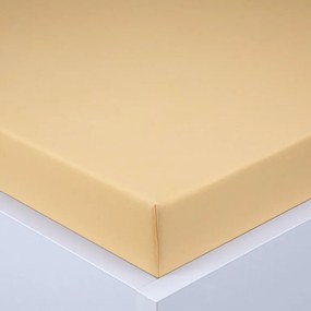 Napínacia plachta na posteľ jersey EXCLUSIVE žltá 180 x 200 cm