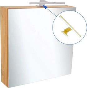 Comodo Zrkadlová skrinka Ideal OW 60 ZS LED-G s osvetlením Any LED 30 G, zlatá