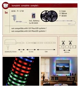 Paulmann 70514 - LED RGB/15W Stmievateľný pásik SIMPLED 7,5m 230V + DO