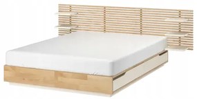 IKEA MANDAL Rám postele, opierka hlavy, breza/biela, 140 cm manželská