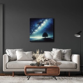 Obraz osamelý strom života a galaxia