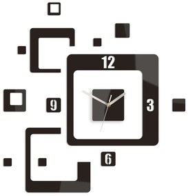 Moderné nástenné hodiny TRIO wenge