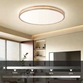 Brilagi - stlmiteľné LED svietidlo MOLINA 128W/230V 3000-6000K, dub, priemer 100 cm +DO