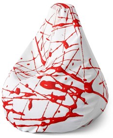 Sablio Sedací vak Pear Krvavé škvrny - 140 x 100 x 25 cm