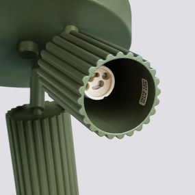 Stropné svietidlo Karbon, 3x olivovo zelené kovové tienidlo, (možnosť polohovania)