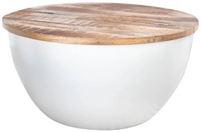 Konferenčný stolík Industrial Storage 60cm biely Mango