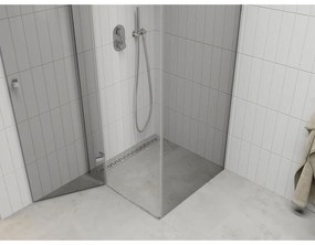 Mexen Roma, sprchovací kút 70 (dvere) x 70 (stena) cm, 6mm číre sklo, chrómový profil, 854-070-070-01-00