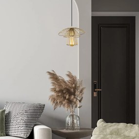 Závesné svietidlo v zlatej farbe Squid Lighting Root, výška 117 cm