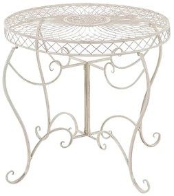 Kovový stôl Sheela - Krémová antik