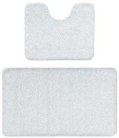 Sada kúpeľňových koberčekov SYNERGY glamour / lurex, biela