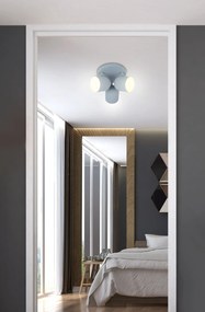 Candellux Sivé stropné svietidlo Azuro pre žiarovku 3x E27 s guľatou základňou 98-63236