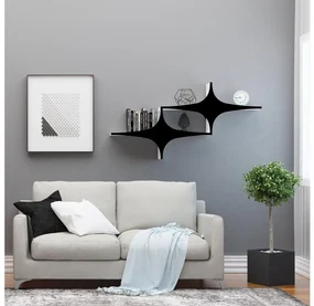 Asir Nástenná polica SUSEN 69x135 cm biela/čierna AS1267